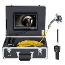 98ft Sewer Camera with 512Hz Locator, 9in HD Screen, Self-Leveling 36X Zoom