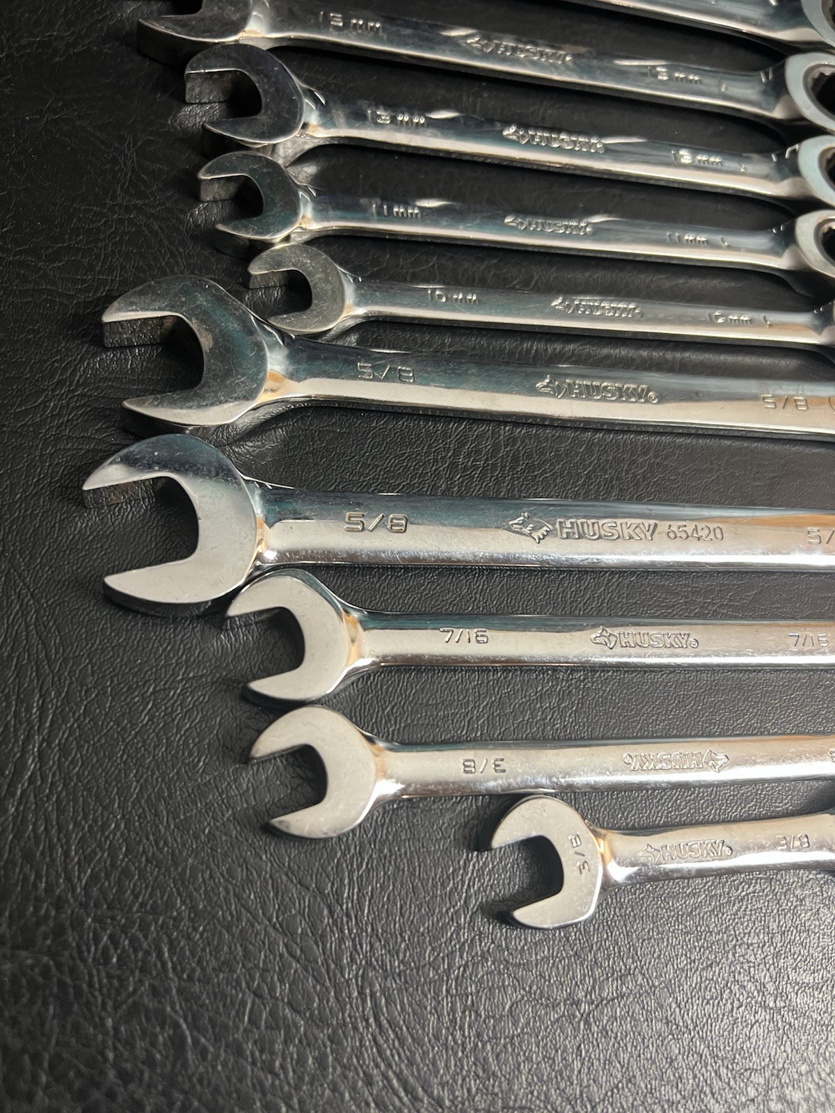 13 Pc Lot Husky Ratcheting Metric SAE MM Combination Wrench Mixed Set