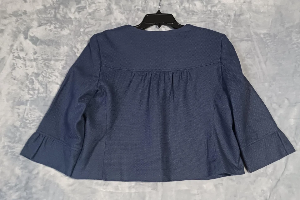 Chadwicks Blazer Falda Traje Mujer 16P Azul Texturizado Forrado Conjunto Ropa de Trabajo Carrera Foto 4 de 4