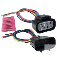 Male and Female Headlight Connector Plug Harness Pigtail Compatible with Chevy