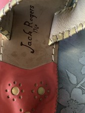 Chaussures Plates Jack Rogers LUCIE En Daim Bordeaux – Taille 7, Festonnées, Nœud, Neuves Sans Boîte