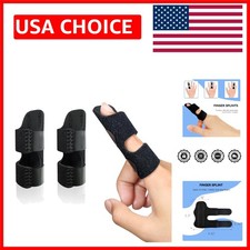 Pain Relief Finger Brace Set   2 Neoprene Splints for Middle  Index Fingers