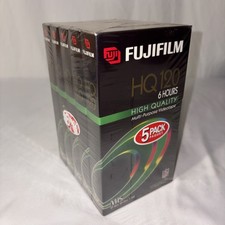 FUJI T-120 Blank VHS Tapes Sealed 6 Hour New VCR High Quality EP Mode Set of 5