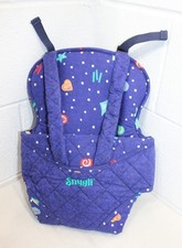Vintage Snugli The Original Baby Carrier Blue All Over Print 80's, NEAR MINT 