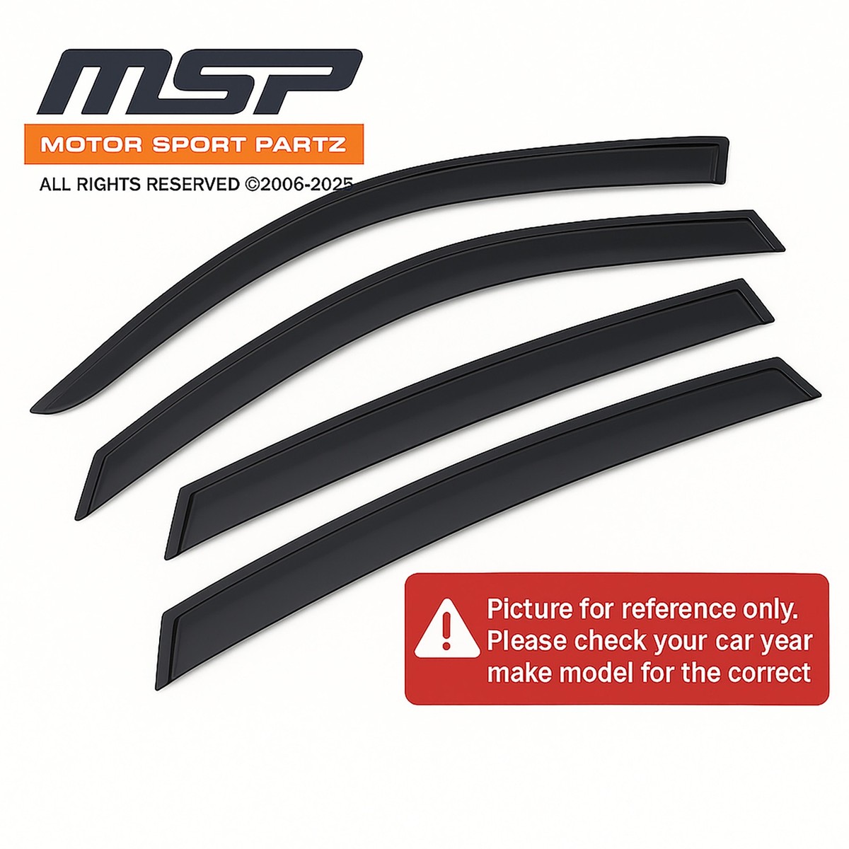 4pcs Out-Channel Visor Rain Guards for Pontiac Torrent 2006-2009