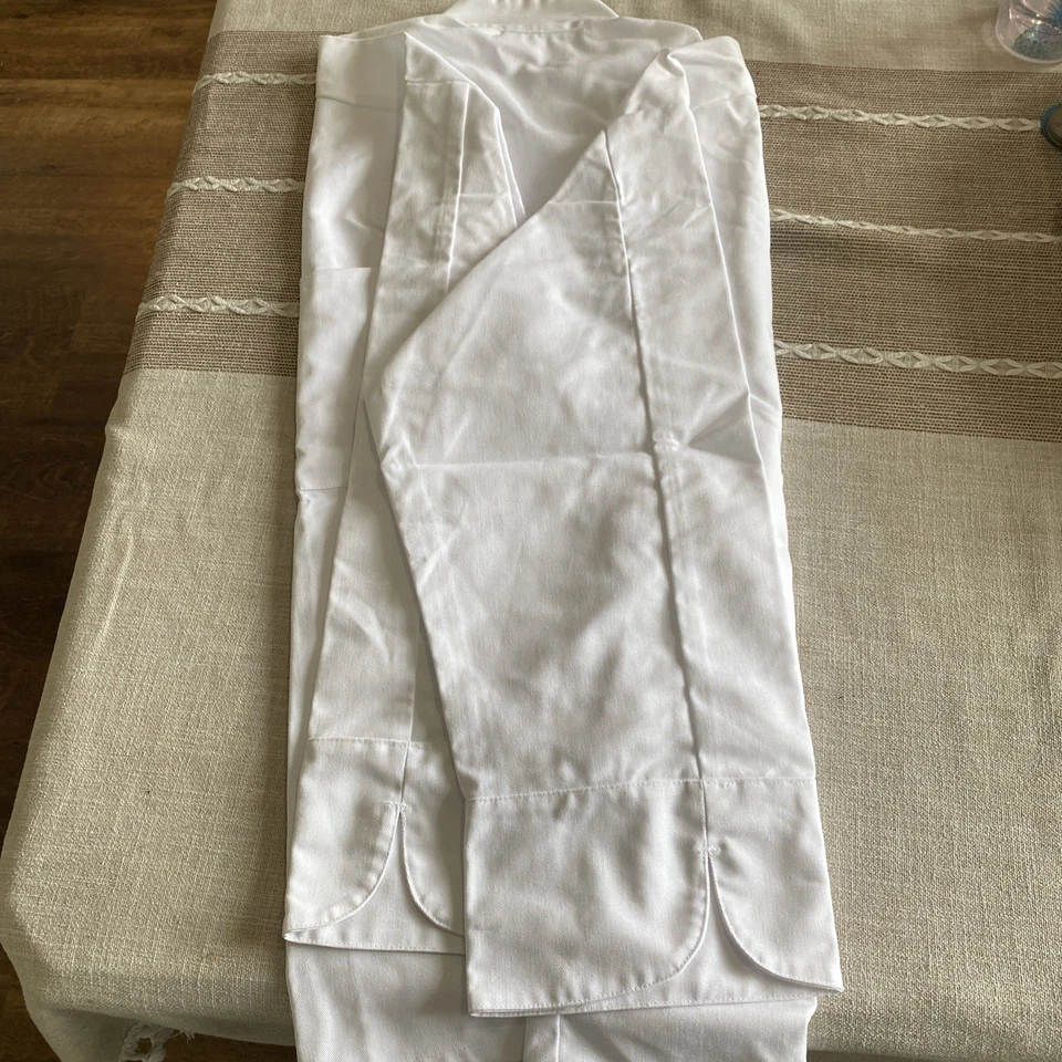 Chef Coat Uncommon Threads Large L White Restaurant Kitchen Uniform Button Up - Image 4 of 4