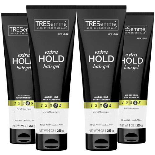 TRESemme TRES Two Extra Hold Firm 24-Hour Control Hair Styling Gel 9oz (4 Pack)