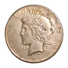 Tougher Date 1927-S Peace Silver Dollar 90% Silver Nice VF+ Details Graffiti Rev
