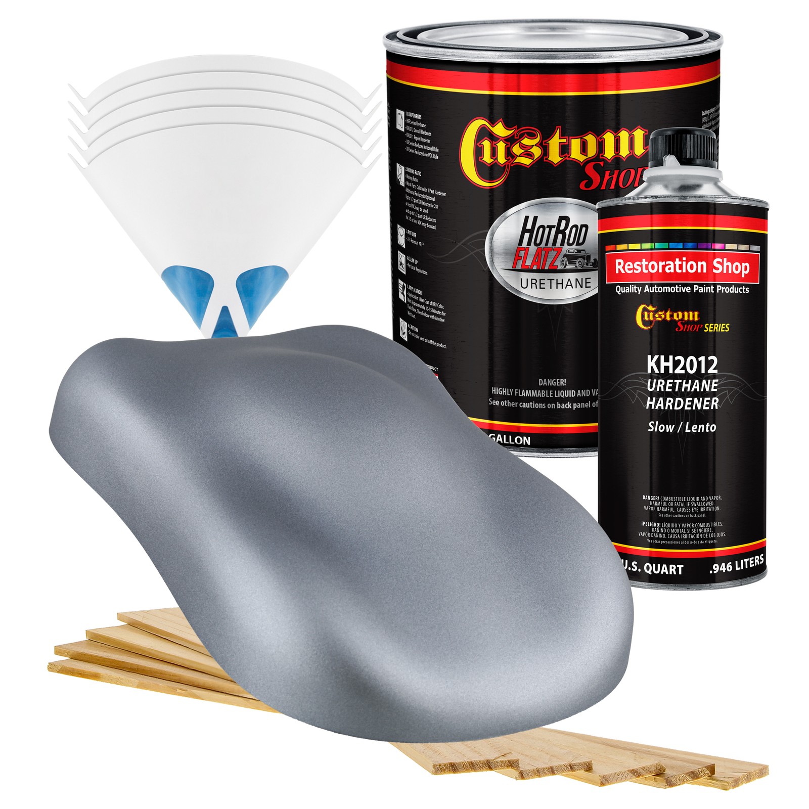 HOT ROD FLATZ Cool Gray Metallic Gallon Urethane Auto Paint Kit