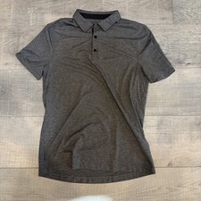 Lululemon Men's Evolution Polo Shirt Size Small, Gray, Athletic Short Sleeve