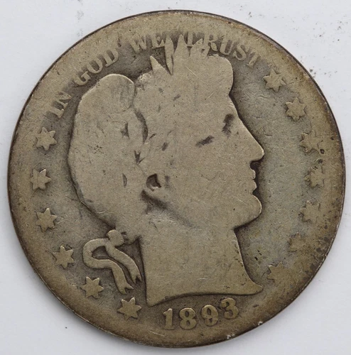 1893 S Barber Half Dollar