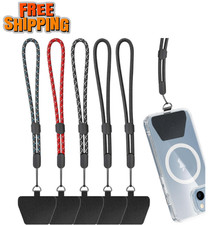 Cell Phone Lanyard, 5 Pack Adjustable Phone Wrist Strap with 5 Pack Tether Tab F