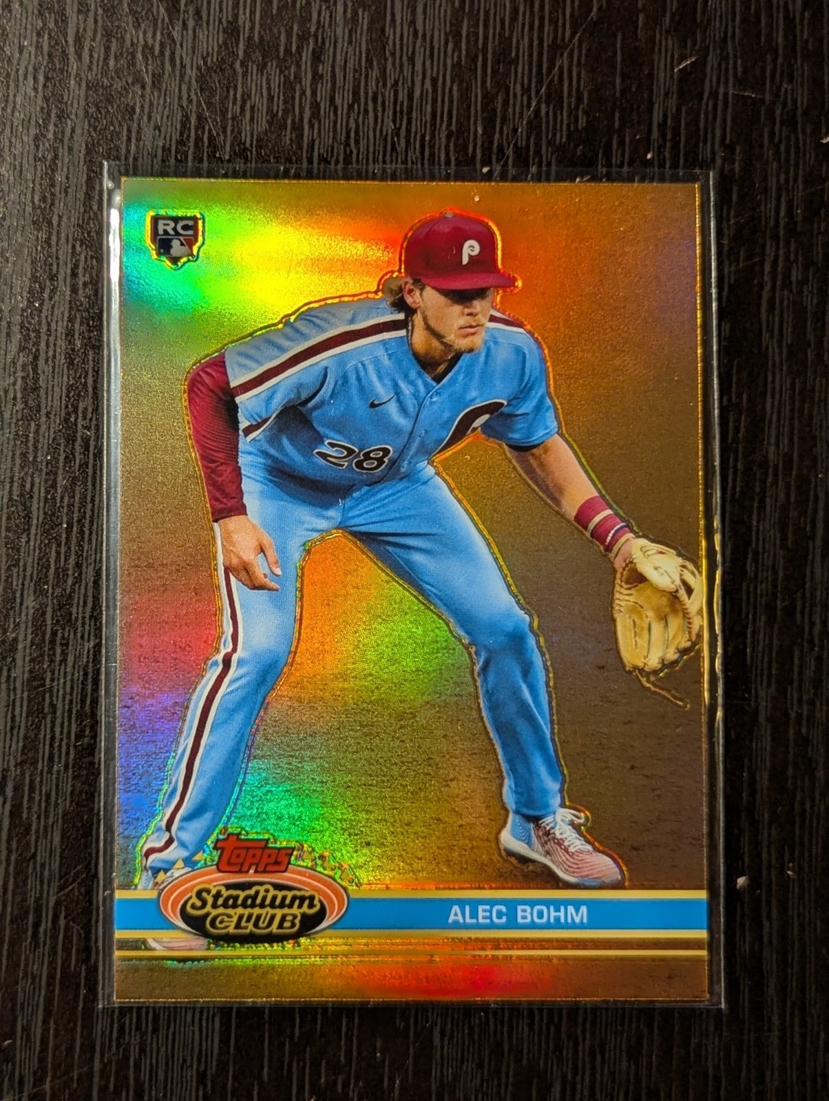 2021 Topps Stadium Club Chrome Alec Bohm 1991 Design Variation 112 RC