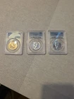 3 PCGS  Greaded kennedy silver dollars 1964, 1965, 1967