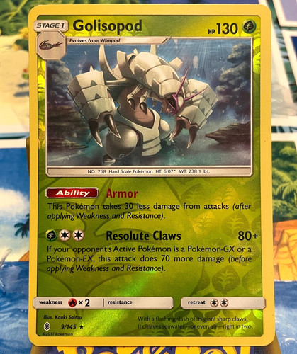 Golisopod 9/145 Holo Rare Guardians Rising Pokemon Near Mint