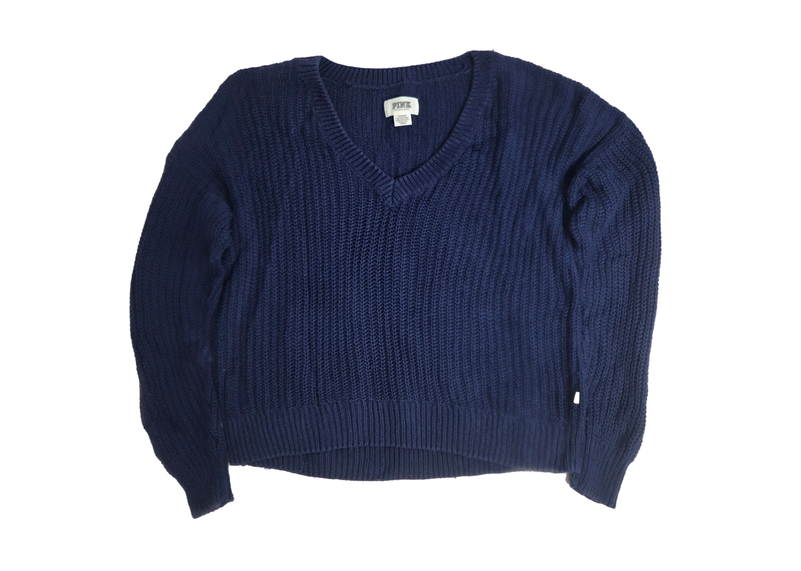 Victoria's Secret Pink Sweater Blue Cable Knit Oversized Women's Medium