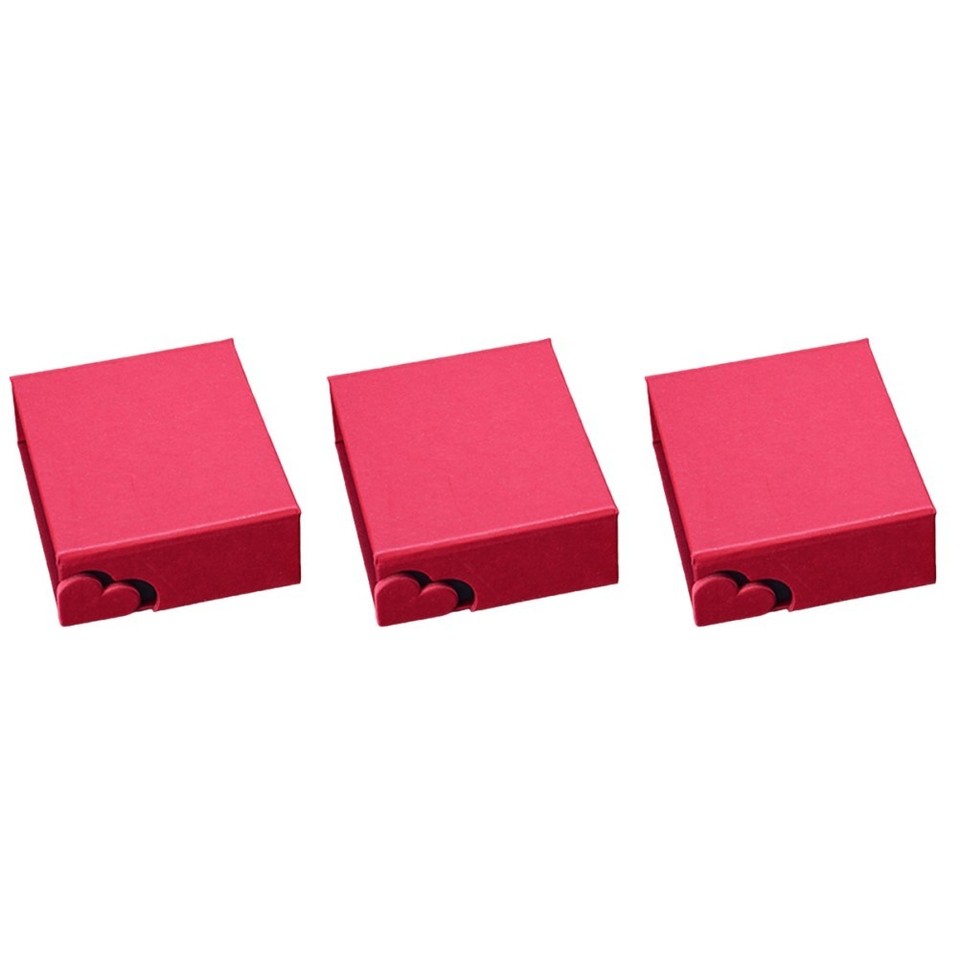 3pcs Heart Shaped Box Box Heart-shaped (Red) Kraft Paper Box | eBay UK