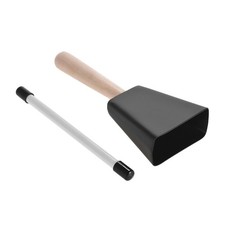 Metal Steel Cowbell Mallet With Stick Drum Percussion Instrument Playing Tool