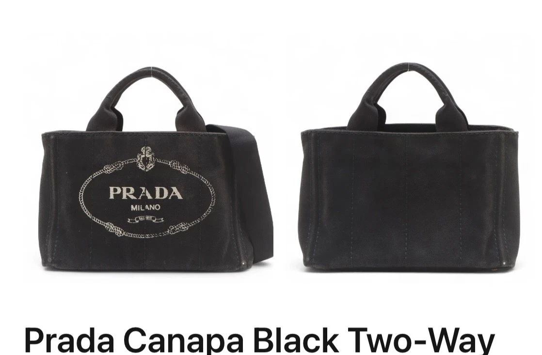 PRADA Canapa Black Bags & Handbags for Women for sale | eBay