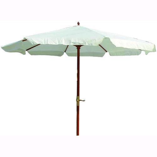 Ombrellone in Legno da Giardino Blinky Legno-30V Bianco con Verricello diam. 3Mt