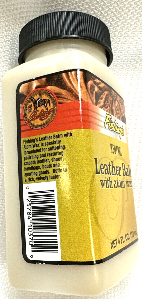 Baume Pour Cuir Fiebing's Avec Atom Wax (Neutre) – Flacon De 32 Oz (907 G)