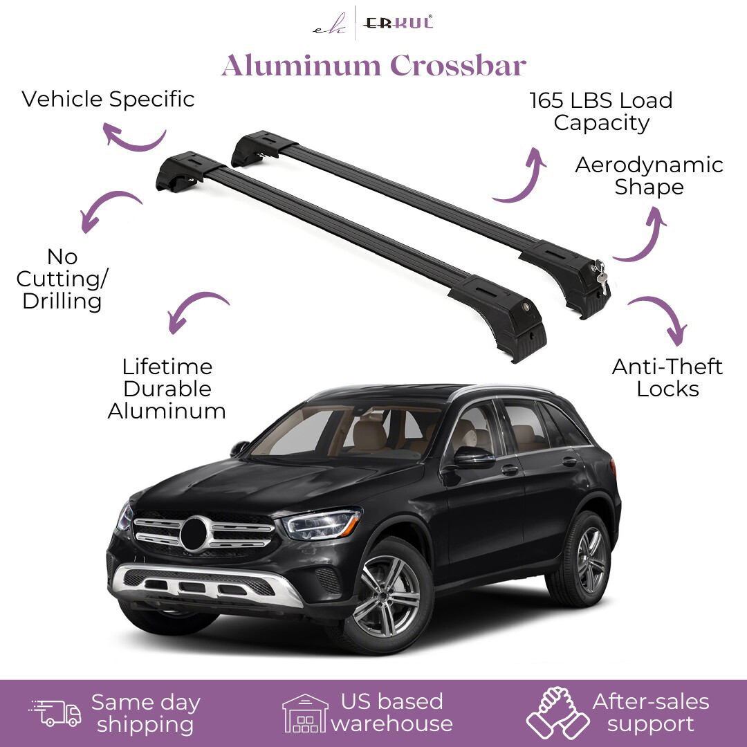 Bike Rack Glc Roof Bars ERKUL 2016-2022 Mercedes GLC 300 Roof Rack