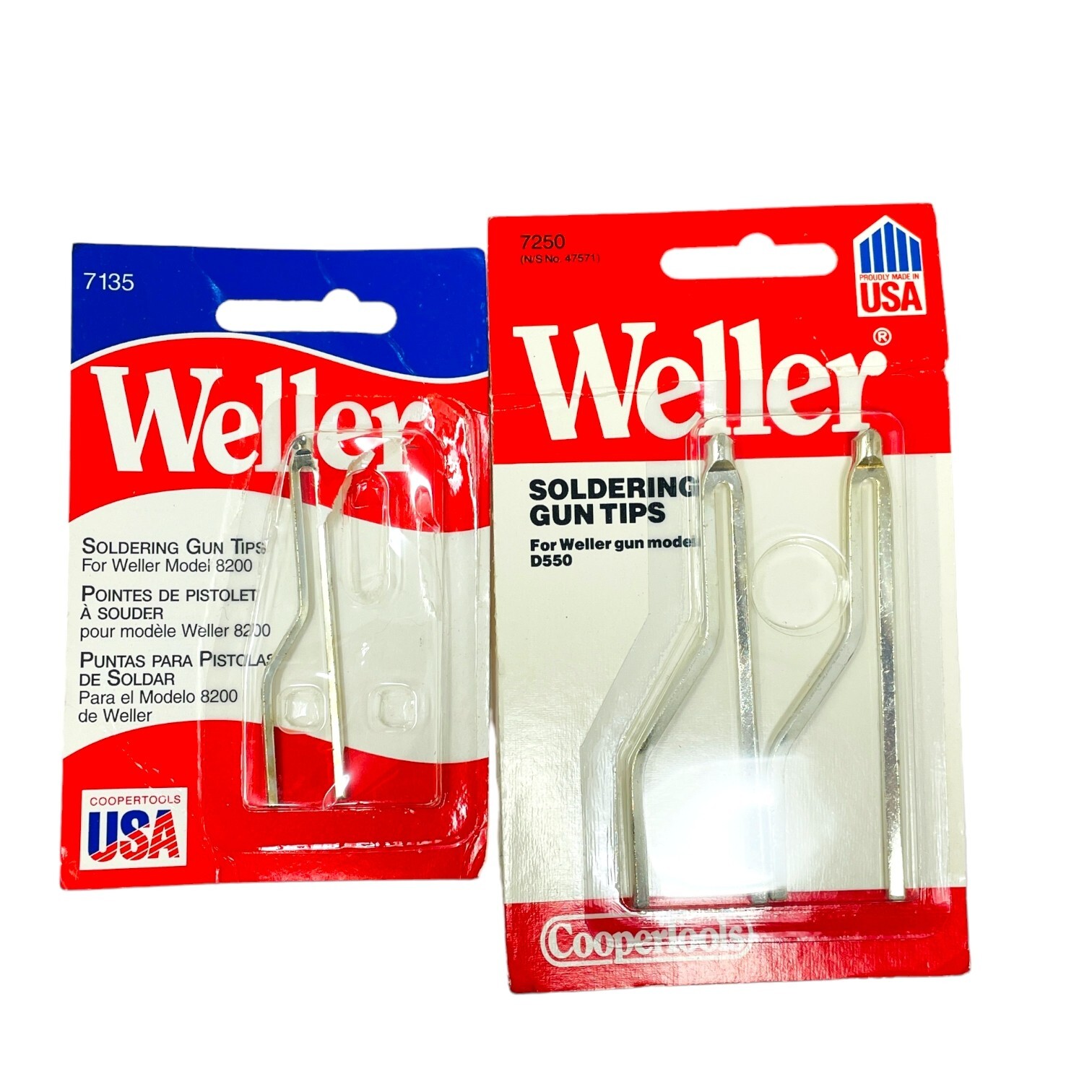 2 pack Weller 7135W 7250W Soldering Gun Tips Made in USA eBay