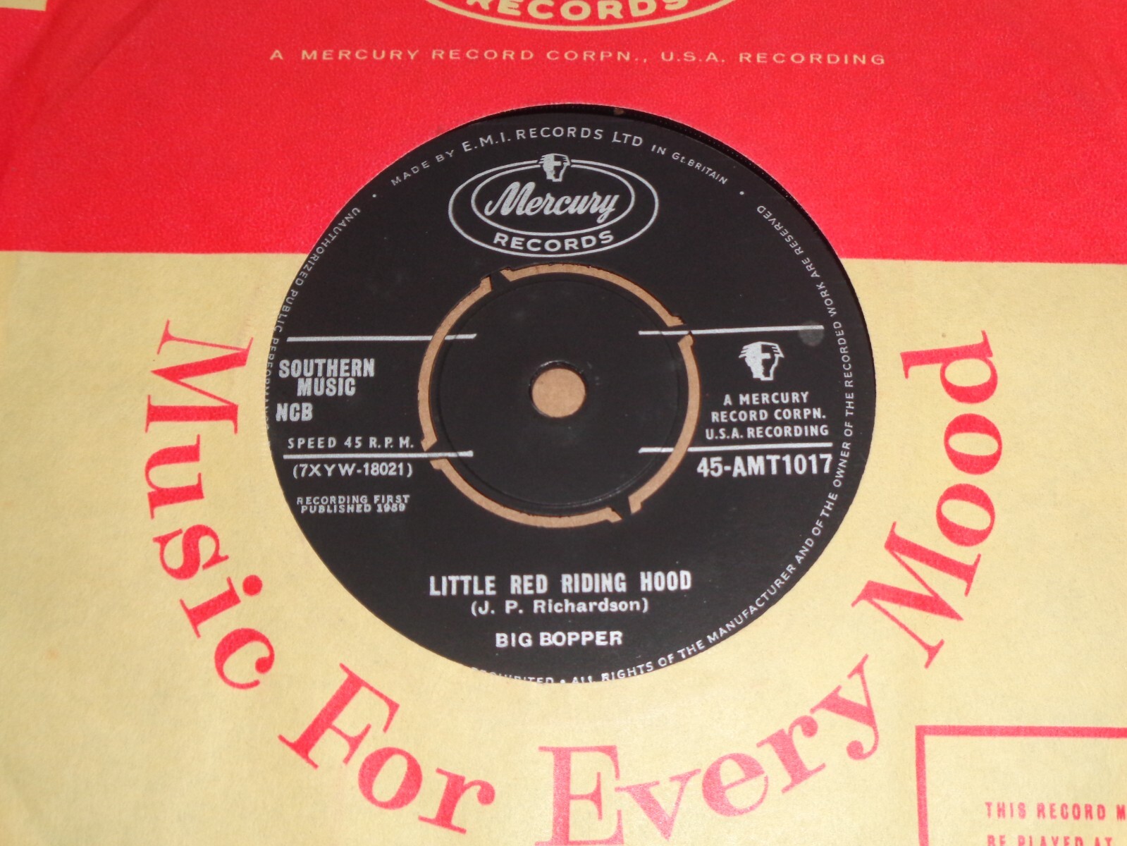 Big Bopper Little Red Riding Hood Mercury 45 eBay