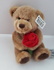 Valentine's Day Bear with Rose Russ Berrie Plush Stuffed Animals New with tags