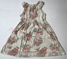 Preowned- Perimitz Sleeveless Floral Dress Girls Size 6Y 