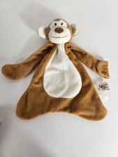 Maison Chic Brown Fox Baby Security Blanket Lovey Pacifier/Toy Holder 10"x9"
