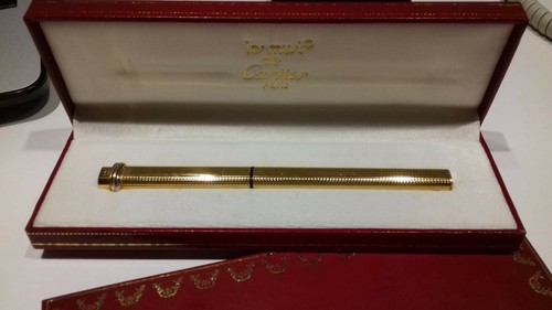 Must de Cartier - Penna stilografica placcata oro 18 kt - PEN BOX E  GARANZIA | eBay