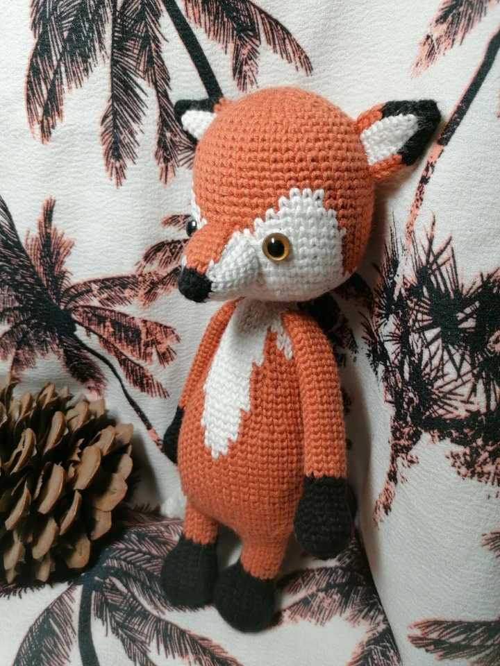 Juguete amigurumi de zorro de ganchillo peluche de zorro increíble hecho a mano el mejor regalo para niños Foto 2 de 4