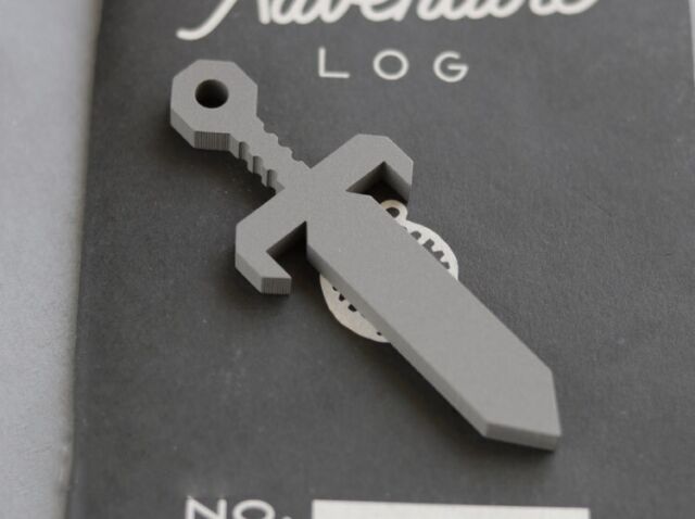 Titanium Sword Lanyard Paracord Knife Bead Necklace Pendants Crowbar Zipper Head