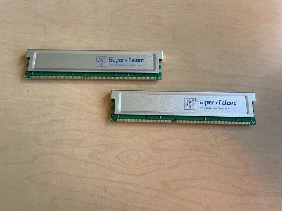 (2)  D32PB12H Super Talent 512 MB DDR-400 PC3200  Memory Free Shipping - Image 2 of 2