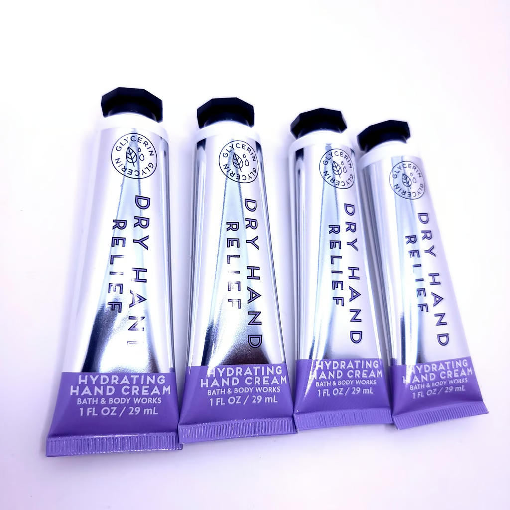 LOT OF 4 Bath & Body Works “DRY HAND RELIEF ” Glycerine Hand Cream 1
