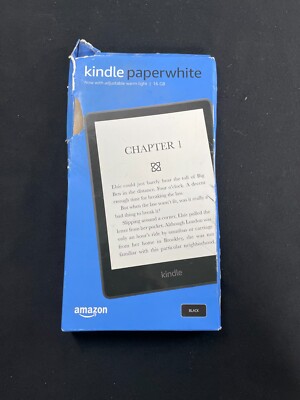 Amazon Kindle Paperwhite Black 6.8 Display Adjustable Warm Light eBook Reader