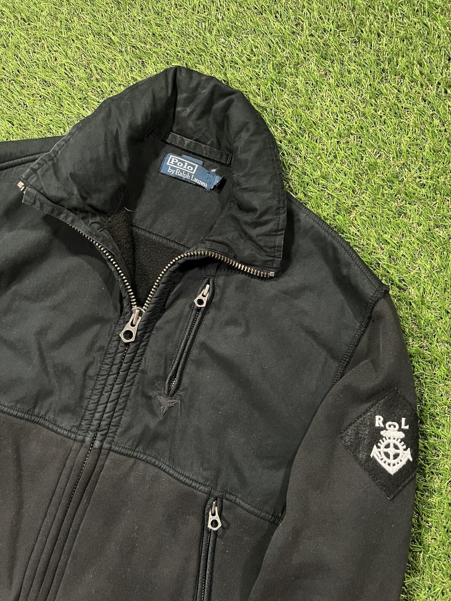 POLO RALPH LAUREN NAUTICAL ANCHOR HOODIE ZIP SWEATSHIRT JACKET M black top ir View 2