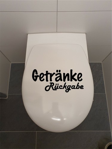 Cartello Metallico Divertente Per WC 'Allgemeine Getränke Rückgabe' - 28x12 Cm - Arredamento Casa Originale