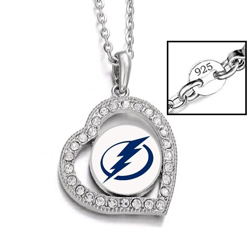 Tampa Bay Lightning Womens Sterling Silver Necklace With Bracelet D3D19 - Image 2 of 4