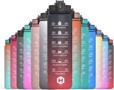 1L Sports Water Bottle Gym Travel Drinking Leakproof Bottle With Straw BPA Free