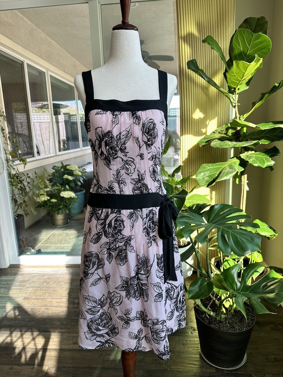 ann taylor black floral dress Loft pink and size 0 30-27BFCM2025