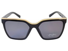 Women's Sean John Solid Black  Gold Sunglasses Big Dark Tint Lenses Fashion New