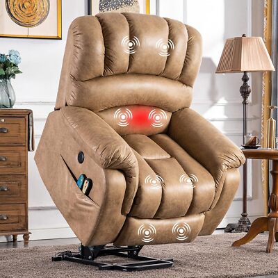 Large Electric Power Lift Recliner Heated Massage Chair for Elderly Big  People