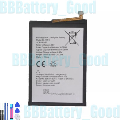 For Infinix Smart 6 / X6511 / X6511B Battery Replacement BL-49FX 5000mAh