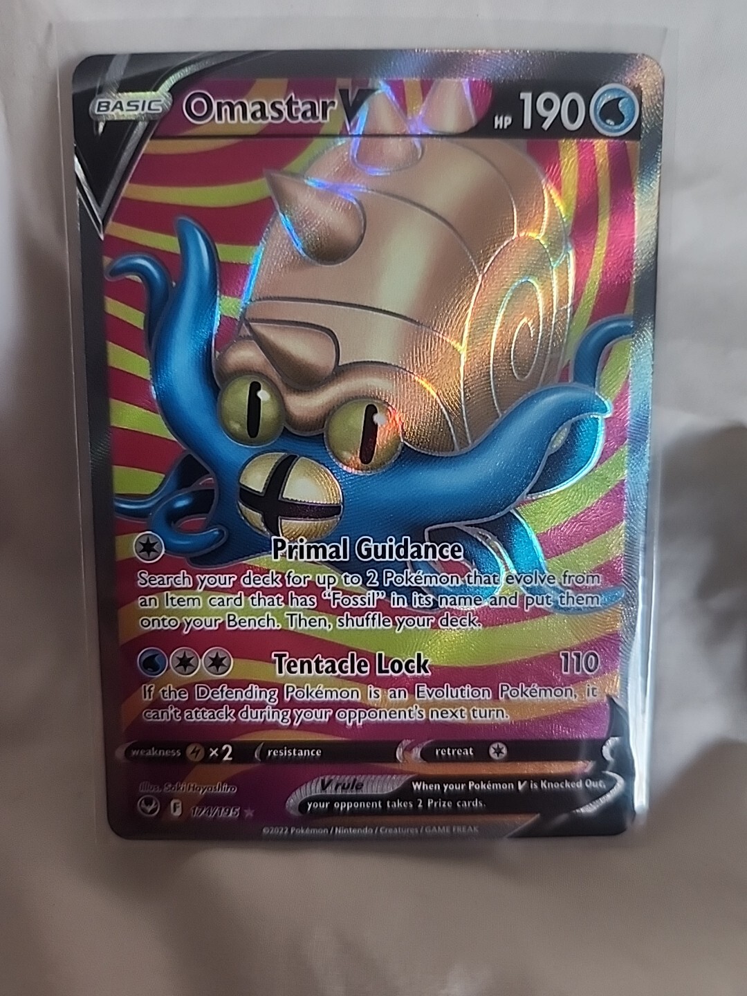 Omastar V (Full Art) 174/195 Swsh12: Sword & Shield - Silver Tempest Holo