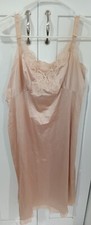 Vtg Vassarette 1970's Cream Nylon Lace Full Slip Made USA