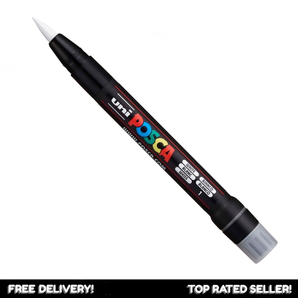 Uni Posca WHITE Paint Marker Pens PC1M 1MR 3M 5M 7M 8K 17K PCF350