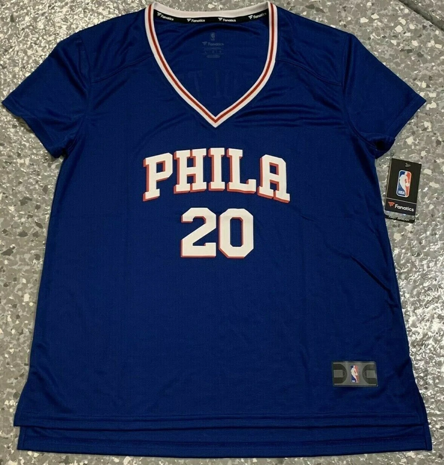 Camiseta deportiva Markelle Fultz Philadelphia 76ers Fanatics para mujer grande nueva con etiquetas Foto 3 de 4