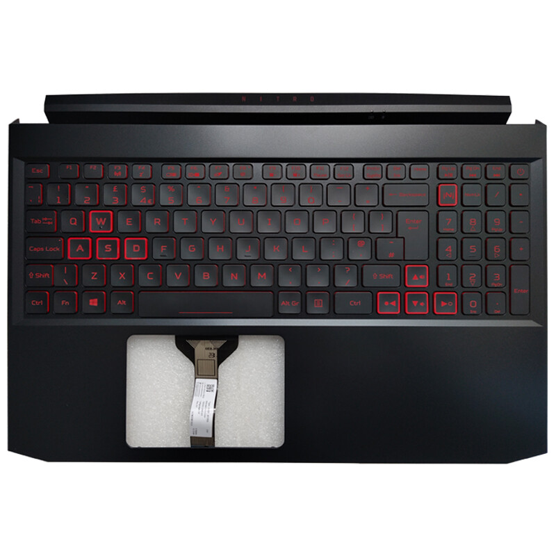 New For Acer Nitro AN515-57 UK Red Backlit Keyboard Palmrest Cover
